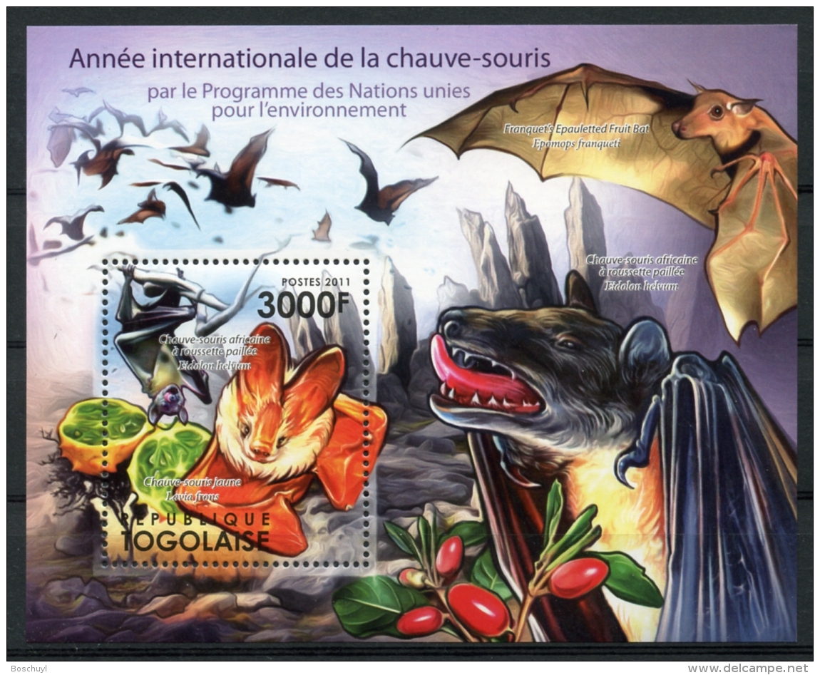 Togo, 2011, International Year Of Bats, UNEP, MNH, Michel Block 622 - Togo (1960-...)