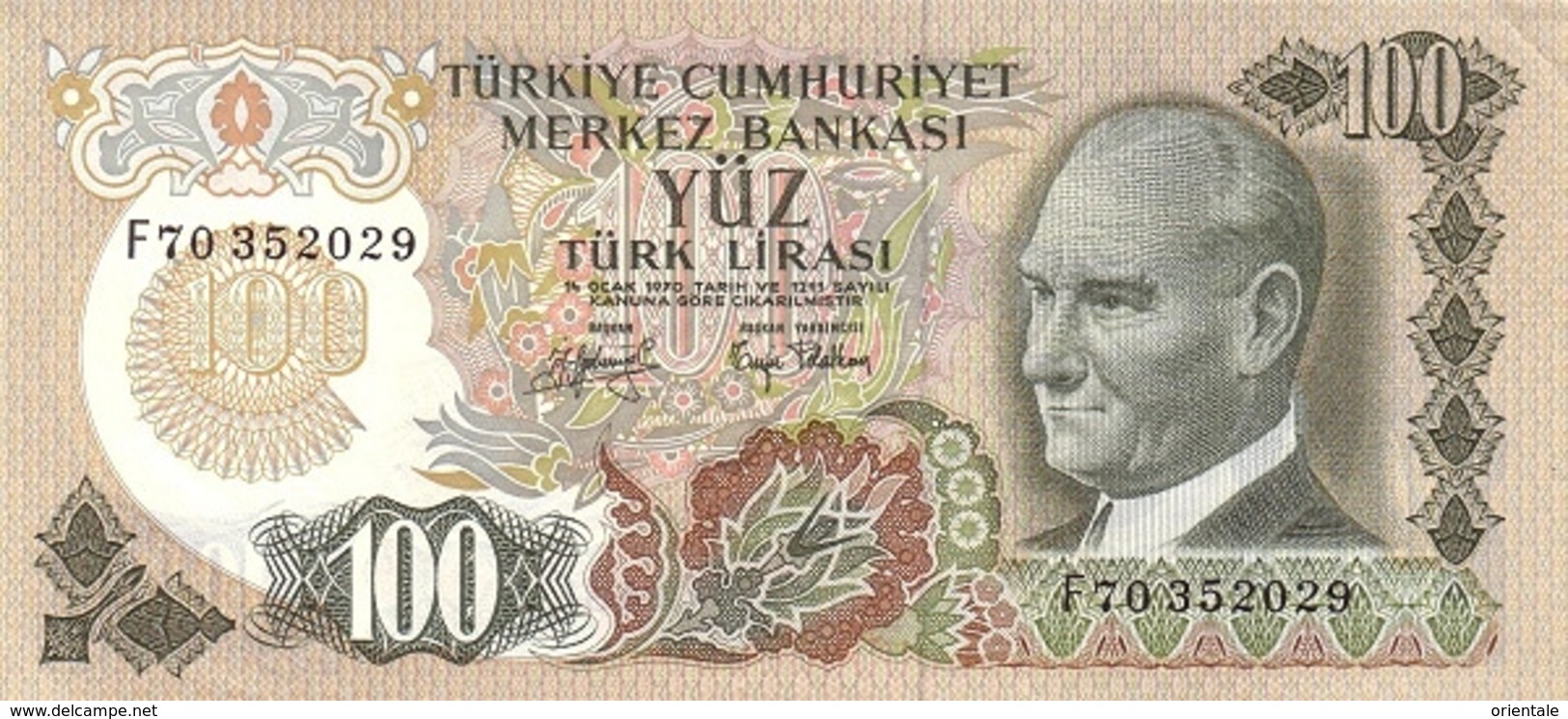 TURKEY P. 189 100 L 1975 UNC - Türkei