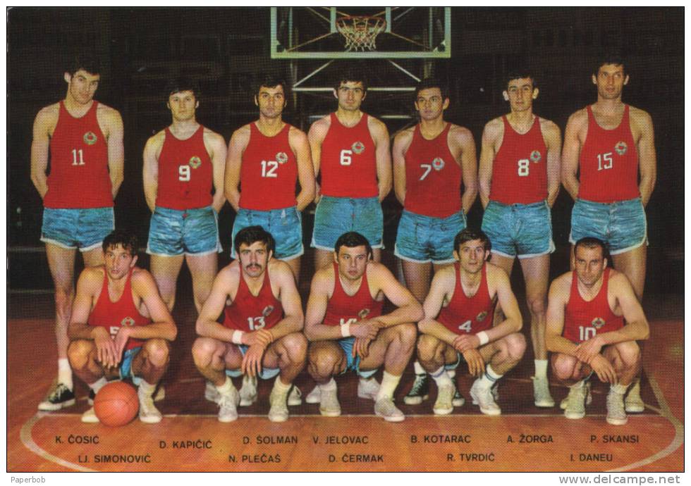 BASKETBALL-NATIONAL TEAM OF YUGOSLAVIA-WORLD CHAMPIONSHIPS 1970 - Basket-ball