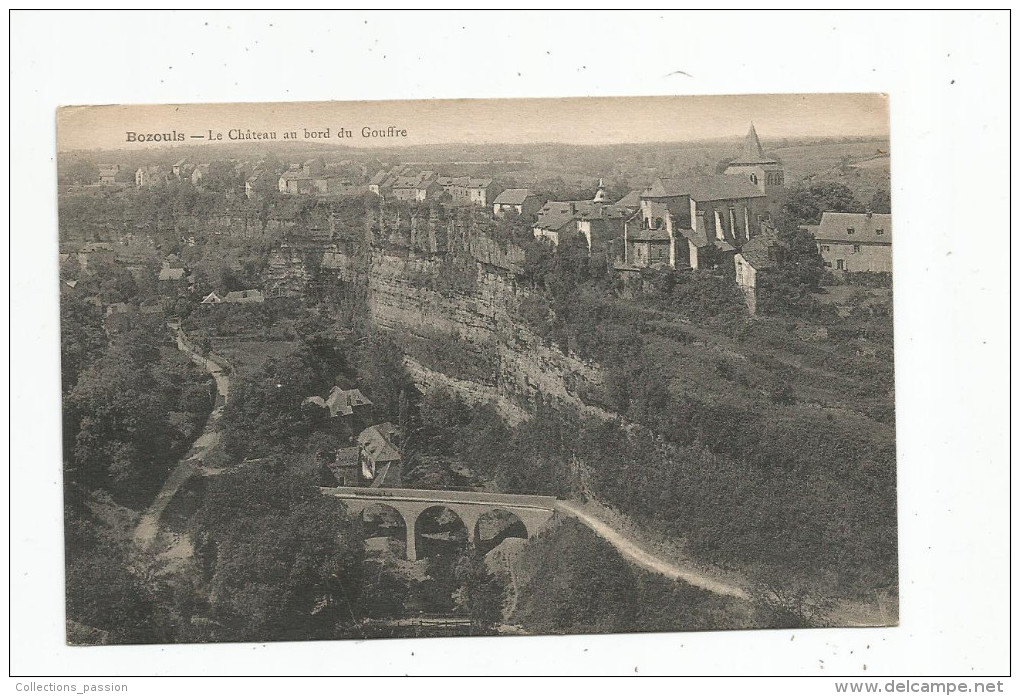 G-I-E , Cp , 12 , BOZOULS , Le Château Au Bord Du Gouffre , Vierge , Ed : Vinches - Bozouls