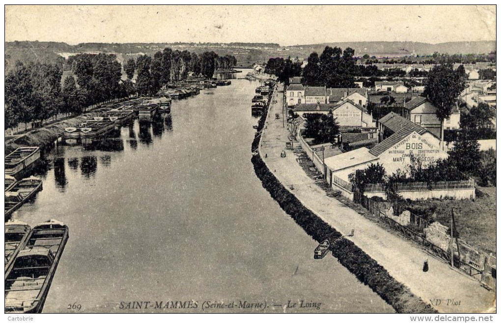 77 - SAINT-MAMMÈS - Le Loing - (péniches) - Saint Mammes