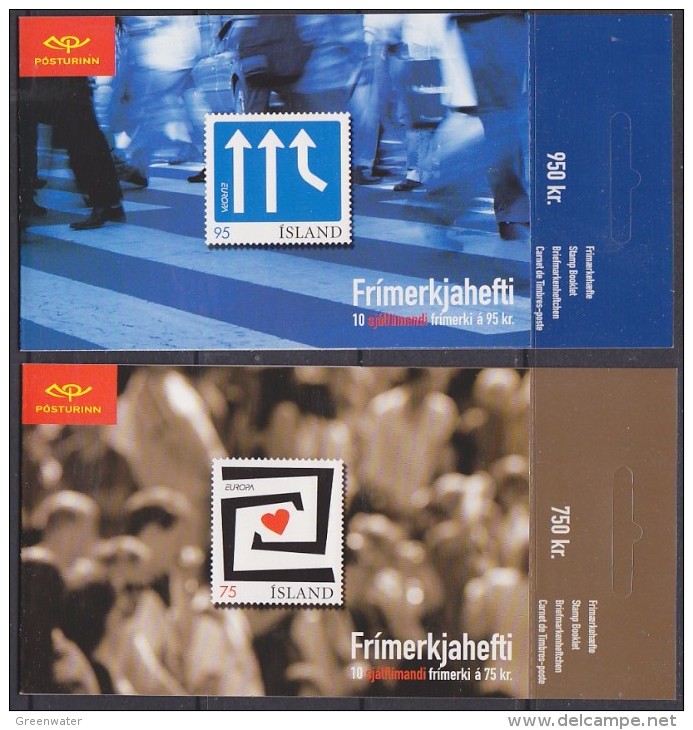 Europa Cept 2006 Iceland 2 Booklets With Self Adhesive Stamps  ** Mnh (30963) - 2006