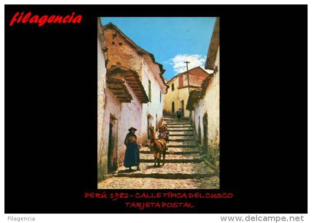 TRASTERO. PERÚ. ENTEROS POSTALES. TARJETA POSTAL 1982. CALLE TÍPICA DEL CUSCO - Peru