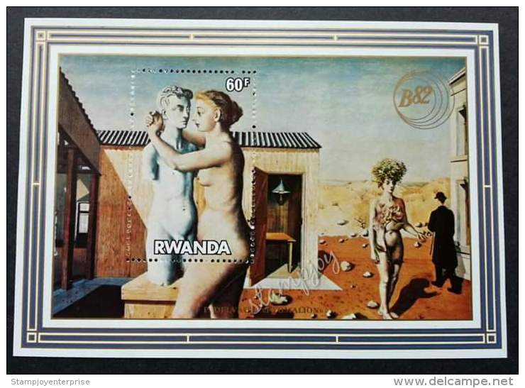 Rwanda Painting Arts Art Drawing Nude Women Culture House (miniature Sheet) MNH - Autres & Non Classés