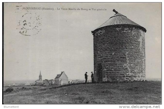 CPA Moulin à Vent Circulé Plougasnou - Molinos De Viento