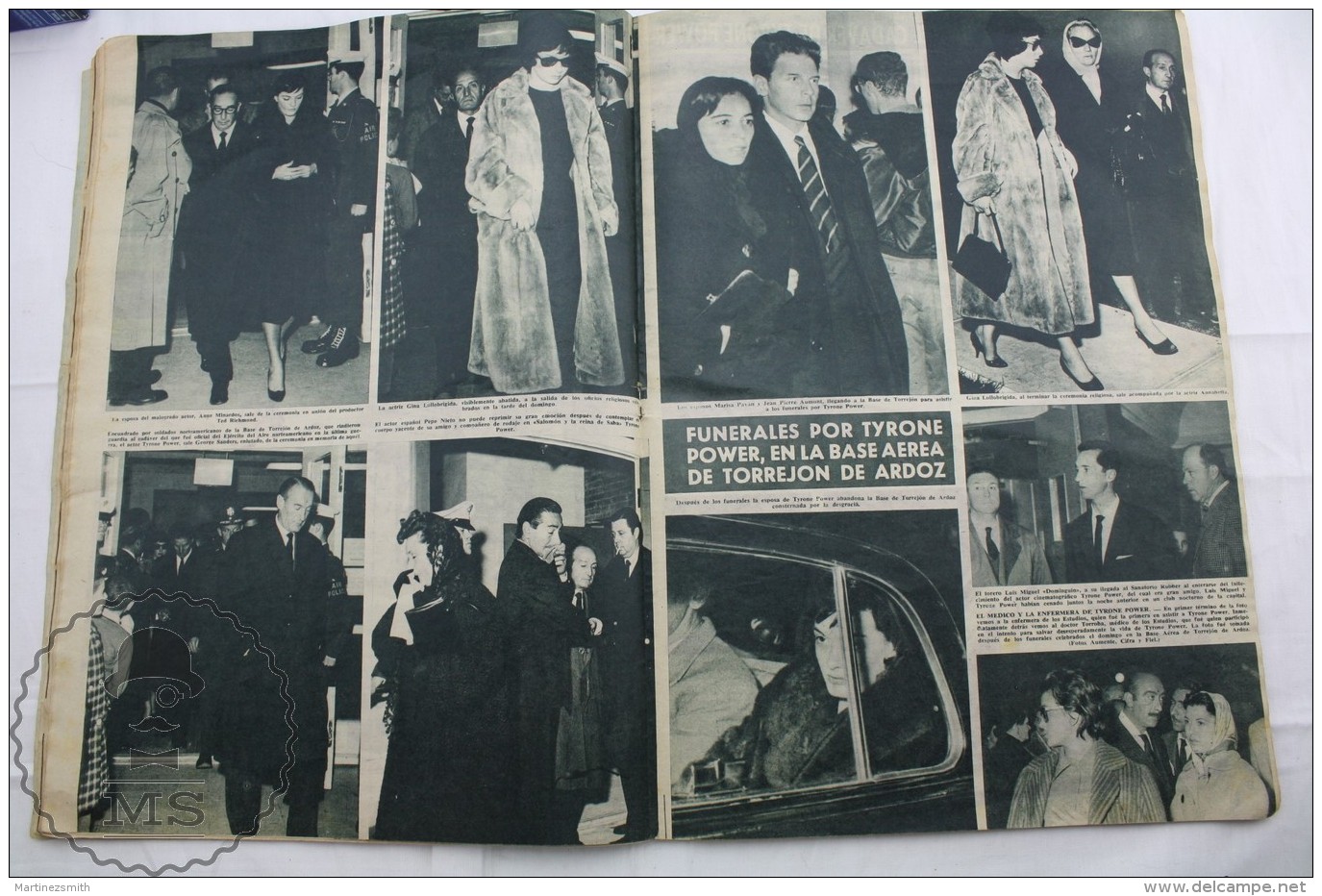 Spanish HOLA Magazine From 1958 - All About Tyrone Power Death In Madrid - Magazines