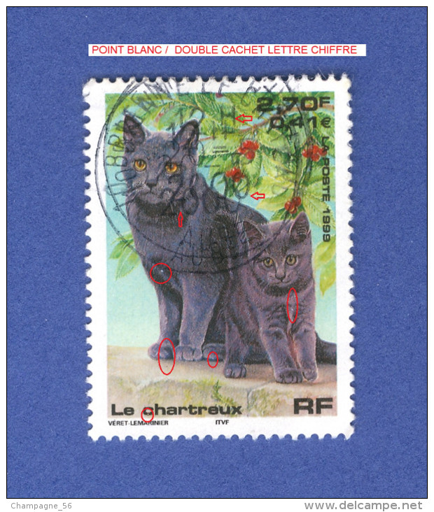 * 1999 N° 3283  LE CHARTREUX 20.5.2000   OBLITÉRÉ YVERT 0.50 € - Gebraucht