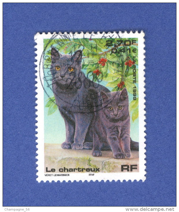 * 1999 N° 3283  LE CHARTREUX 20.5.2000   OBLITÉRÉ YVERT 0.50 € - Usados