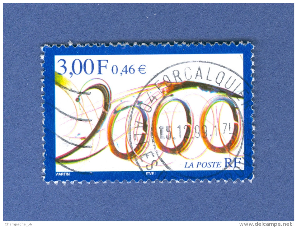* 1999 N° 3291  COMPOSITION NOMBRE / 15.12.1999   OBLITÉRÉ YVERT 0.60 € - Usados