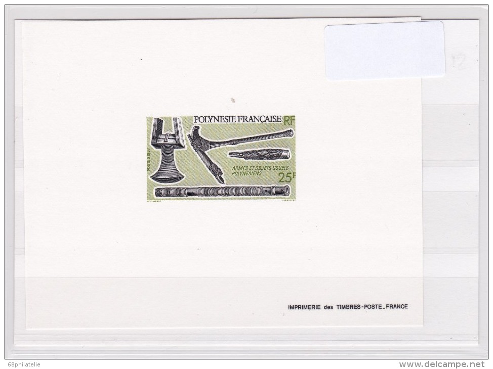 POLYNESIE FRANCE EPREUVE DE LUXE - Imperforates, Proofs & Errors