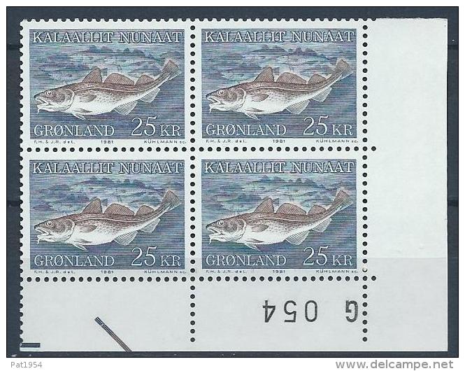 Groënland 1980, N°107 Neuf En Bloc De 4 Avec Marque, Artisanat - Unused Stamps