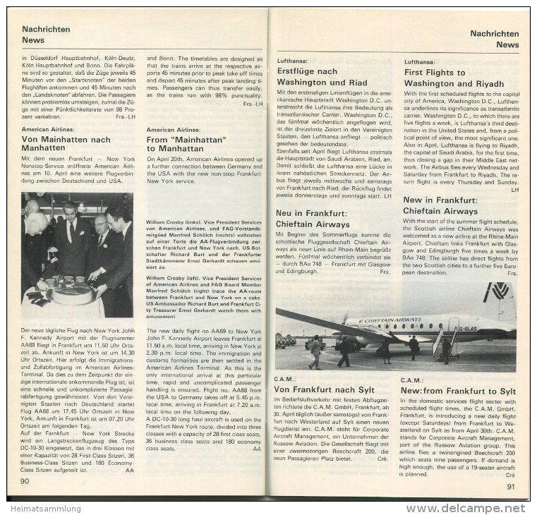 Flughafen Frankfurt Am Main - Flugplan Timetable 5/87 - Pasagier- Und Frachtflüge - Hotelverzeichnis - News - S- Und U-B - Europa