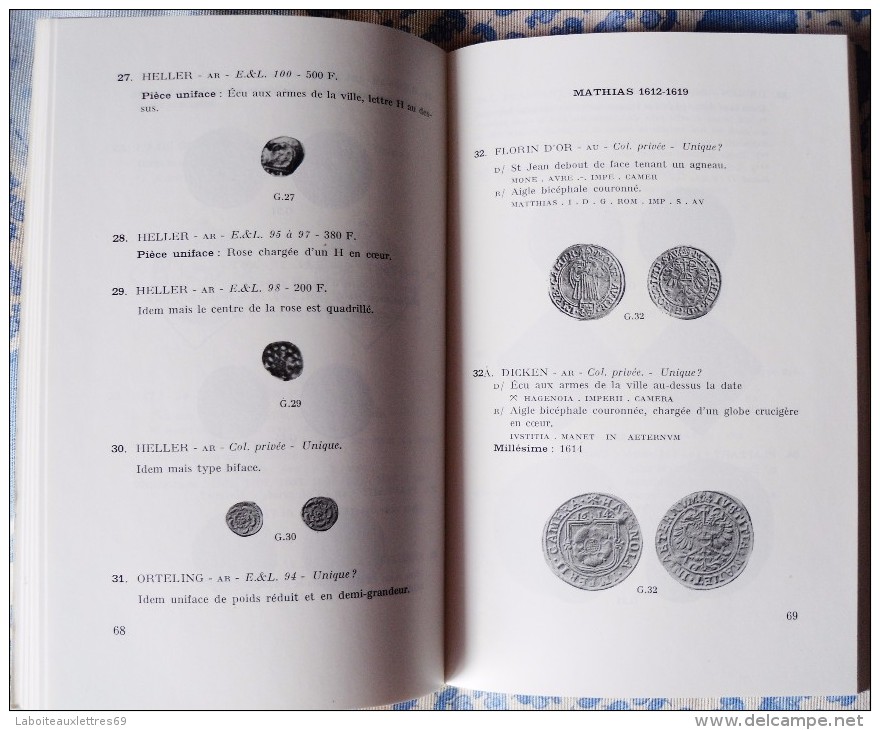 CATALOGUE LES MONNAIES D'ALSACE - J. DE MEY - N°23 - 1976 - NUMISMATIC POCKET - France