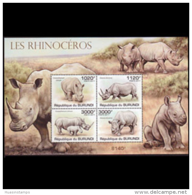 BURUNDI 2011 - Scott# 836 S/S Hippopotames MNH - Unused Stamps