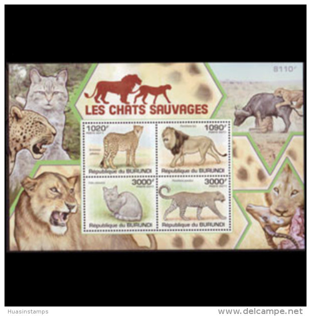 BURUNDI 2011 - Scott# 841 S/S Wildlife MNH - Unused Stamps