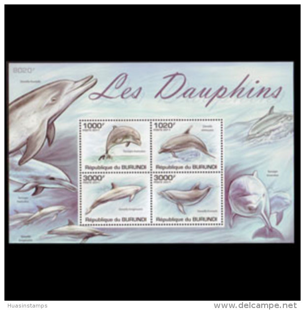 BURUNDI 2011 - Scott# 856 S/S Dolphins MNH - Nuevos