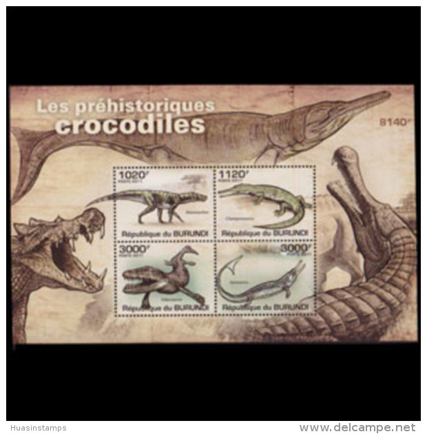 BURUNDI 2011 - Scott# 911 S/S Crocodiles MNH - Unused Stamps
