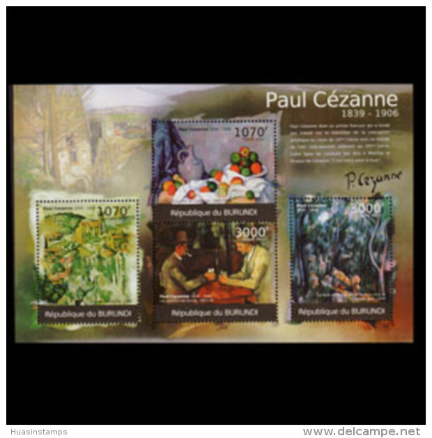 BURUNDI 2012 - Scott# 1032 S/S Cezanne Paintings MNH - Unused Stamps