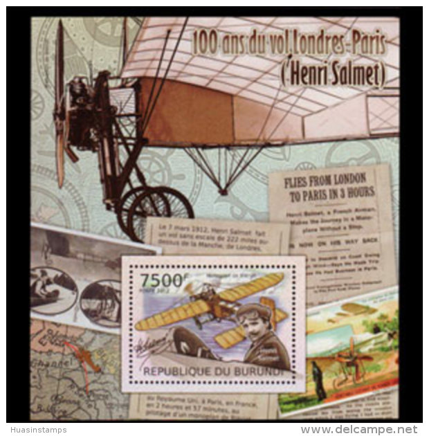 BURUNDI 2012 - Scott# 1094 S/S Bleriot Plane MNH - Unused Stamps