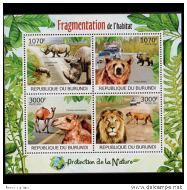 BURUNDI 2012 - Scott# 1112 S/S Wildlife MNH - Unused Stamps