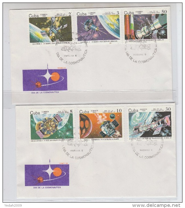 Cuba COSMONAUTICS DAY SPACE FDC 1984 - América Del Norte