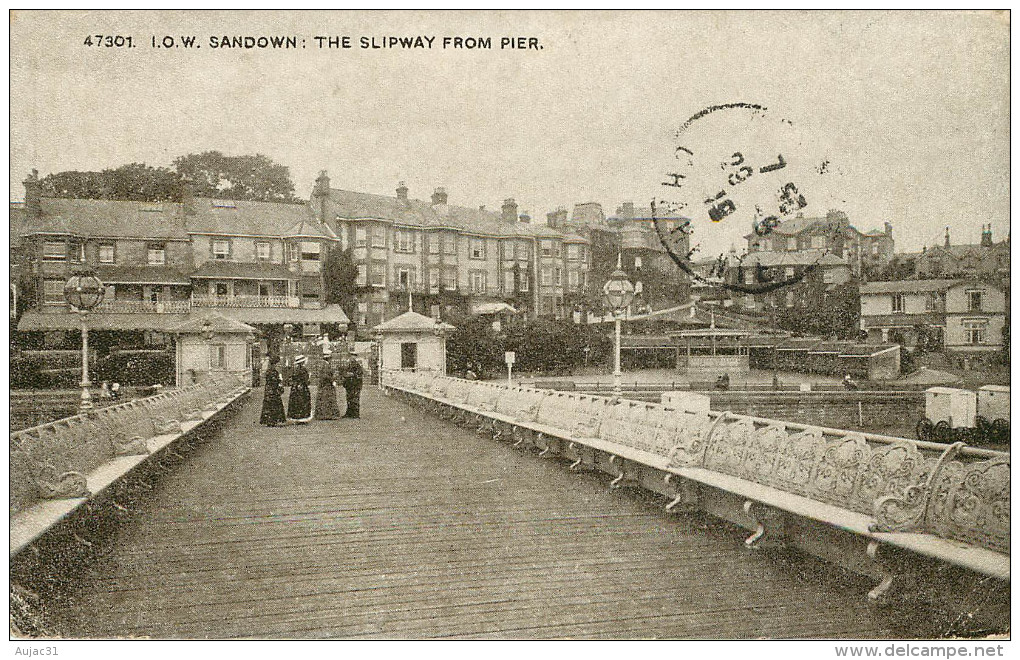 Royaume-Uni - Angleterre - Isle Of Wight - Sandown - The Slipway From Pier - état - Sandown