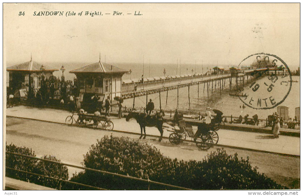 Royaume-Uni - Attelage De Chevaux - Angleterre - Isle Of Wight - Sandown - Pier - Bon état - Sandown