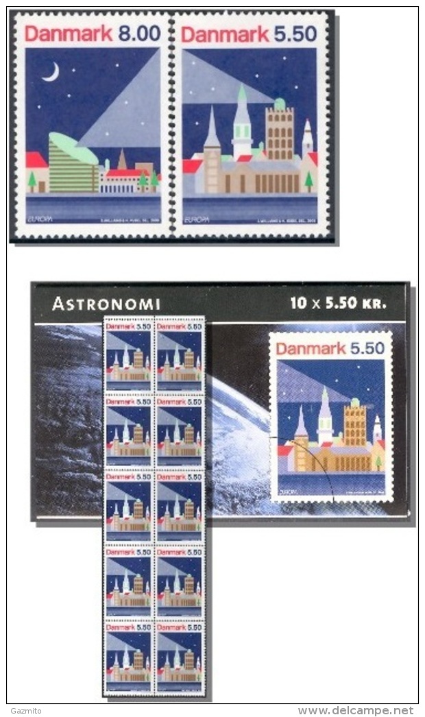Denmark 2009, Europe, Astronomy, 2val+Booklet - Nuevos