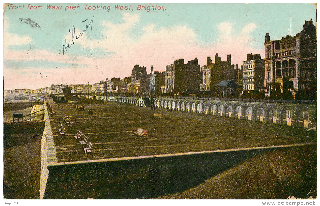 Royaume-Uni - Angleterre - Sussex - Front From West Pier Looking West - Brighton - état - Brighton
