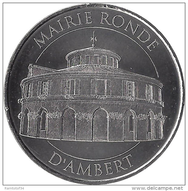 2016 MDP268 - AMBERT - La Mairie Ronde (Couleur Argent) / MONNAIE DE PARIS - 2016