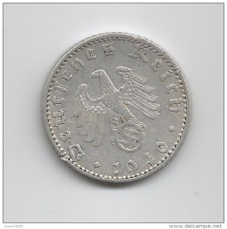 Pièce 50 Reichspfenning 1943 A Très Bon état Allemagne Aluminium Deutch  Monnaie - 50 Reichspfennig