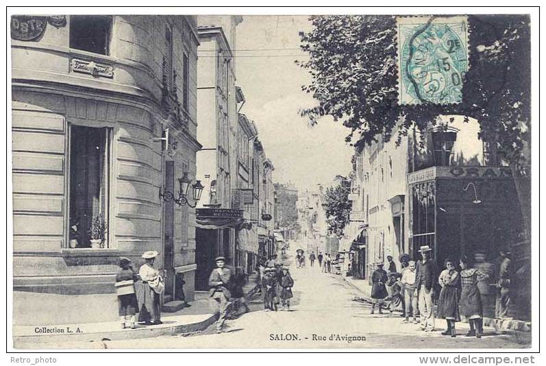 Cpa - Salon - Rue D'Avignon ( Animée ) - Salon De Provence