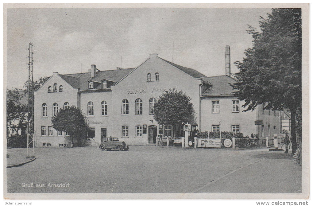 AK Arnsdorf Gasthof Dorfstrasse Fleischerei Bei Radeberg Dresden Langebrück Grossröhrsdorf Dürrröhrsdorf Grossharthau - Grossharthau