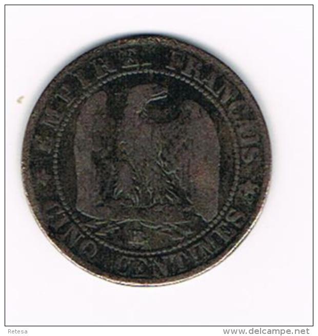 °°°  FRANKRIJK  5 CENTIMES  1854  BB - Autres & Non Classés