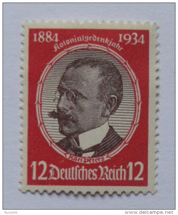 GERMANY DEUTSCHES REICH 1934 Kolonialforscher KARL PETERS (Mi.542)  MINT HINGED - Ungebraucht