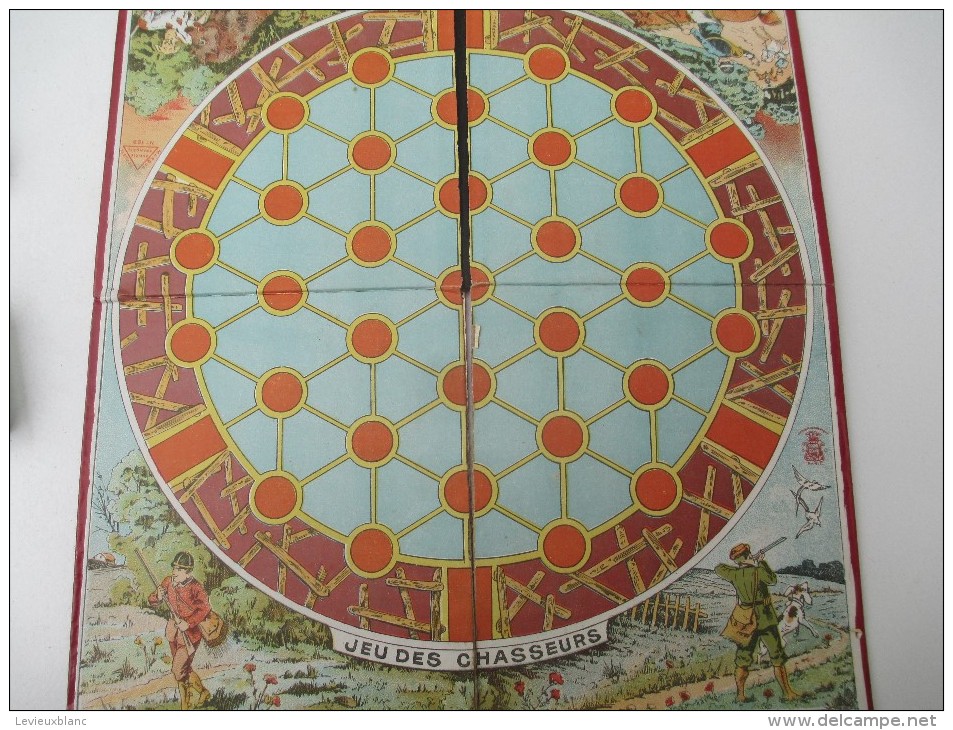 Jeu Ancien/"Jeu Des Chasseurs "/Jeu De Société /Joli Tapis Carton, Boite De Jetons Et Régle Du Jeu/ Vers 1880-1900 JE150 - Autres & Non Classés