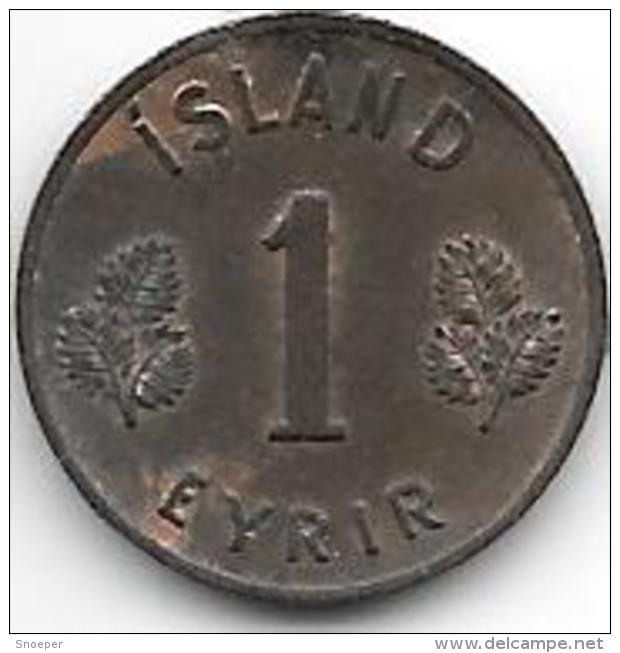 *iceland 1 Aurar 1957  Km 8  Unc !! - Island