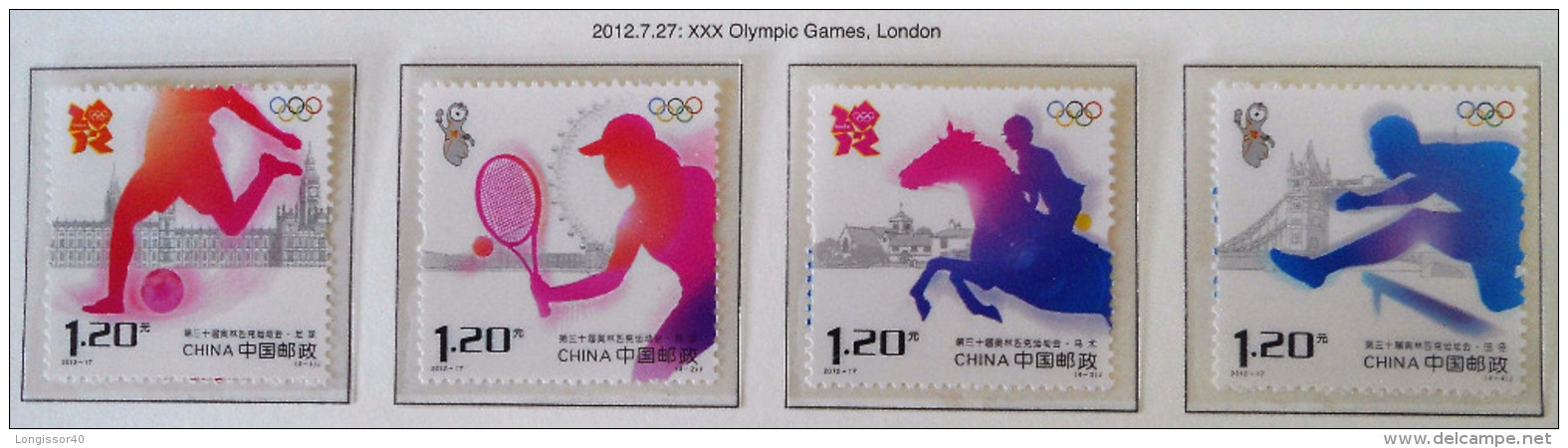 JEUX OLYMPIQUES DE LONDRES 2012 - NEUFS ** - YT 4929/32 - MI 4369/72 - Nuevos