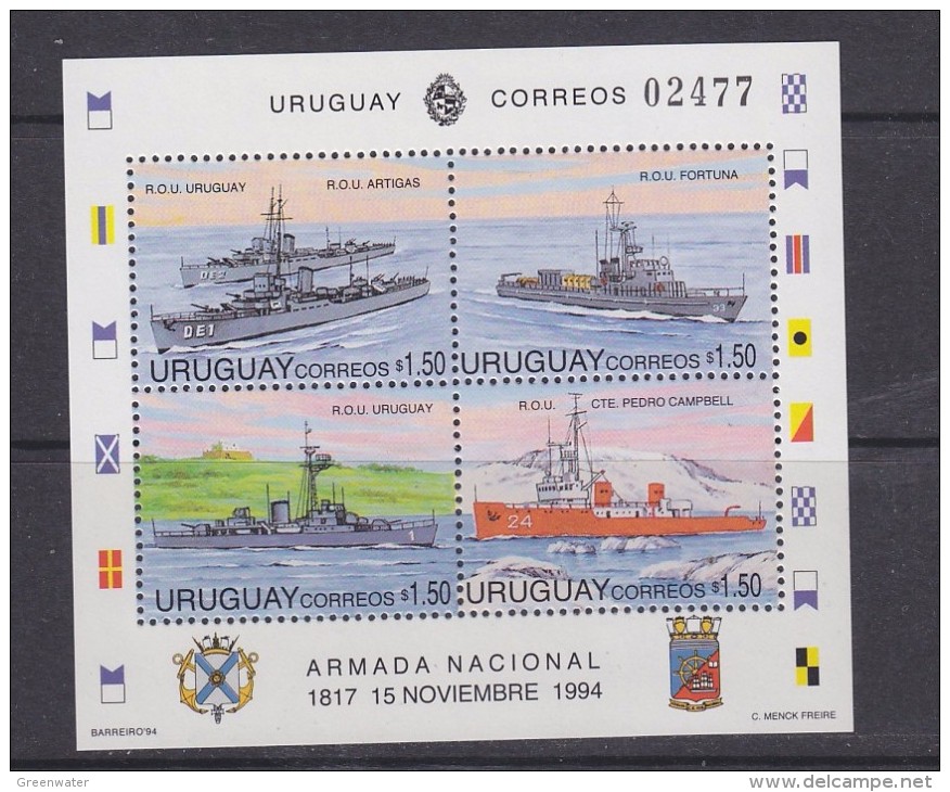 Uruguay 1994 Navy Day / Ships M/s ** Mnh (30994) - Uruguay