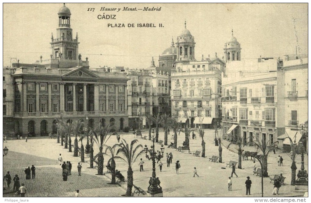 CADIZ. PLAZA DE ISABEL II. HAUSER Y MENET - Cádiz