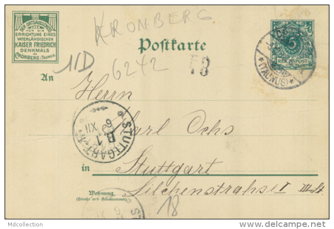 DE KRONBERG / Offizielle Postkarte Zum Besten Des Vaterlandischen Kaiser Friedrich Denkmals Zu Cronberg / CARTE COULEUR - Kronberg