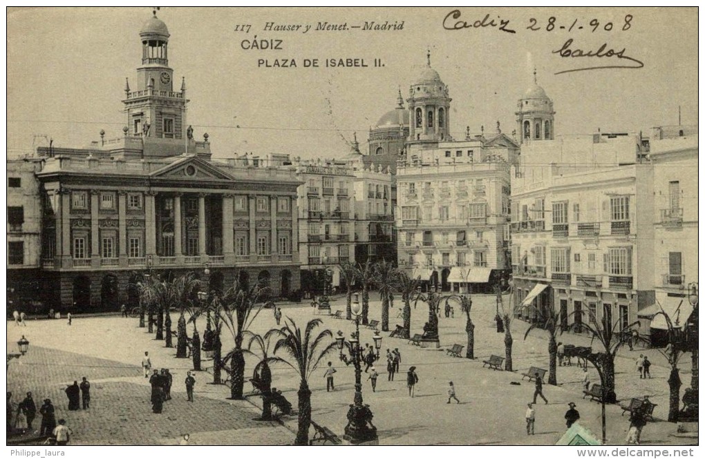 CADIZ. PLAZA DE ISABEL II. HAUSER Y MENET - Cádiz