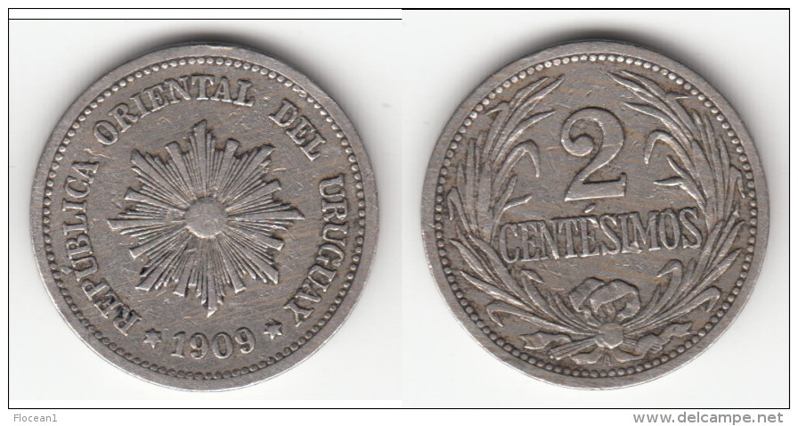 **** URUGUAY - 2 CENTESIMOS 1909 **** EN ACHAT IMMEDIAT !!! - Uruguay