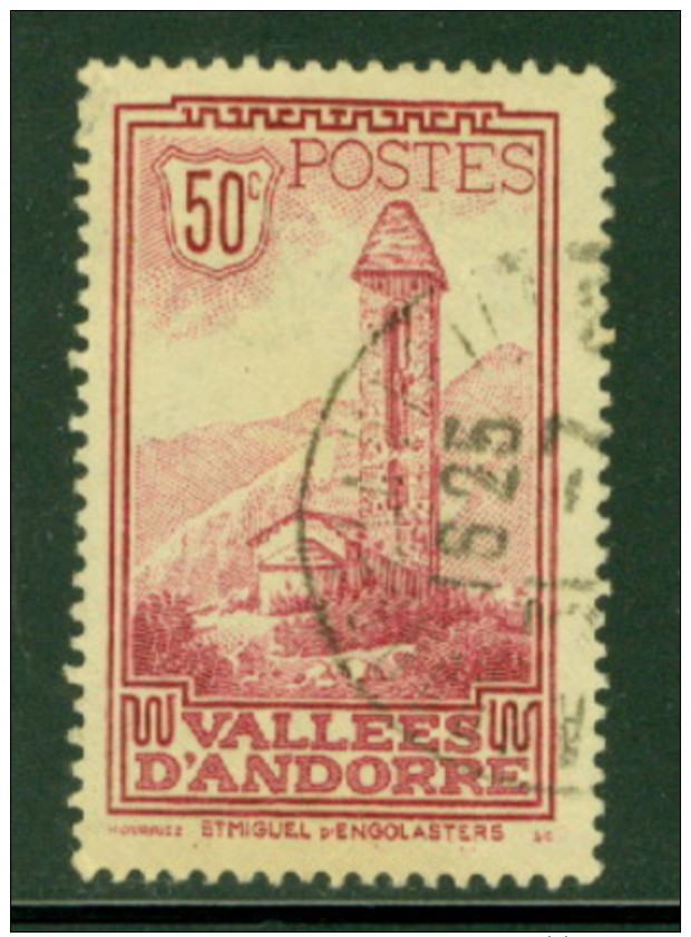 Andorre Francais 35 Chaoelle De Saint Miguel D´Engolasters, Oblitere - Used Stamps