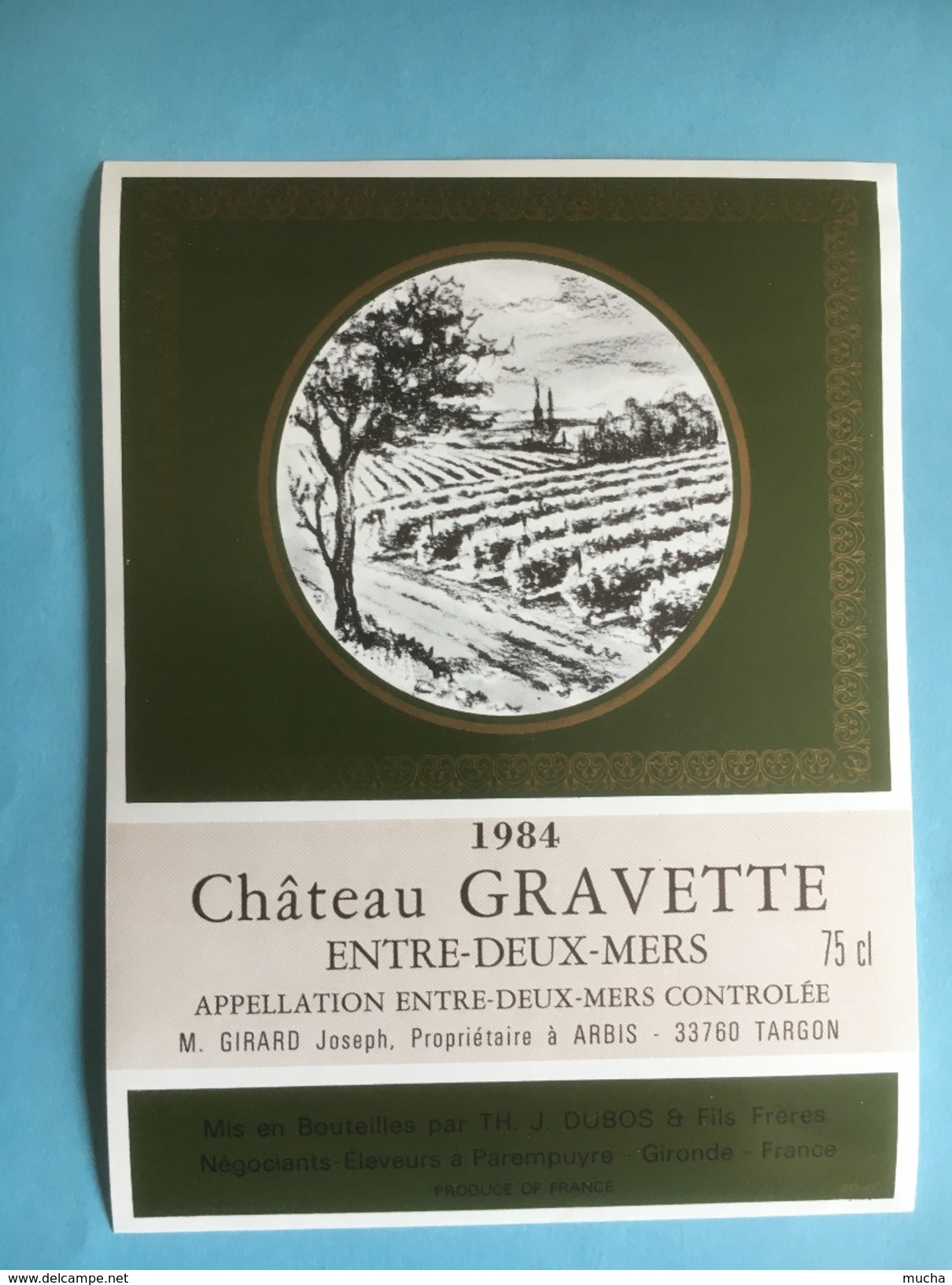 1141 -  Château Gravette 1984 Entre-Deux-Mers - Bordeaux