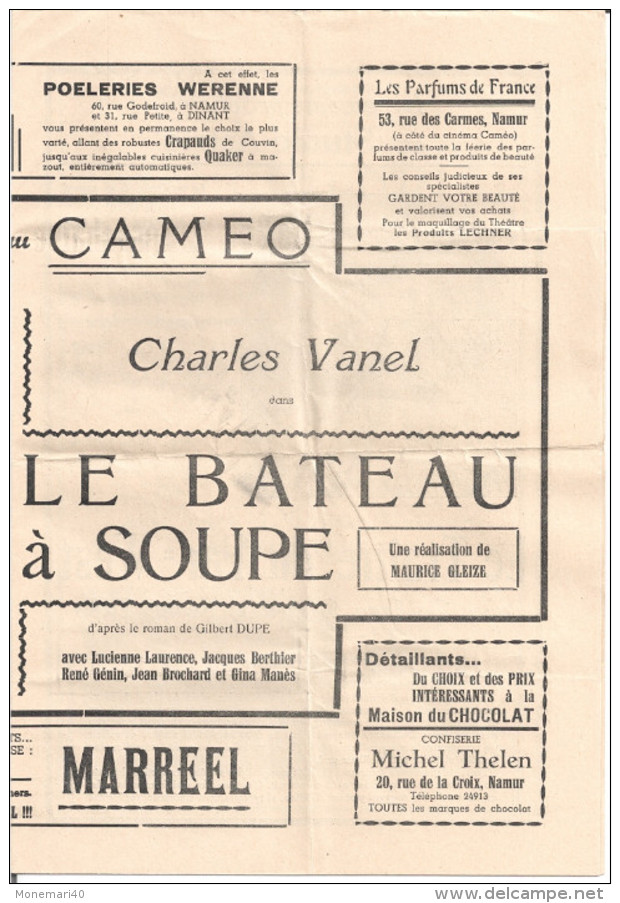 CINÉ NAMUR - MAGAZINE (N° 70 Du 23 Juillet 1948) - 8 PAGES. - Zeitschriften