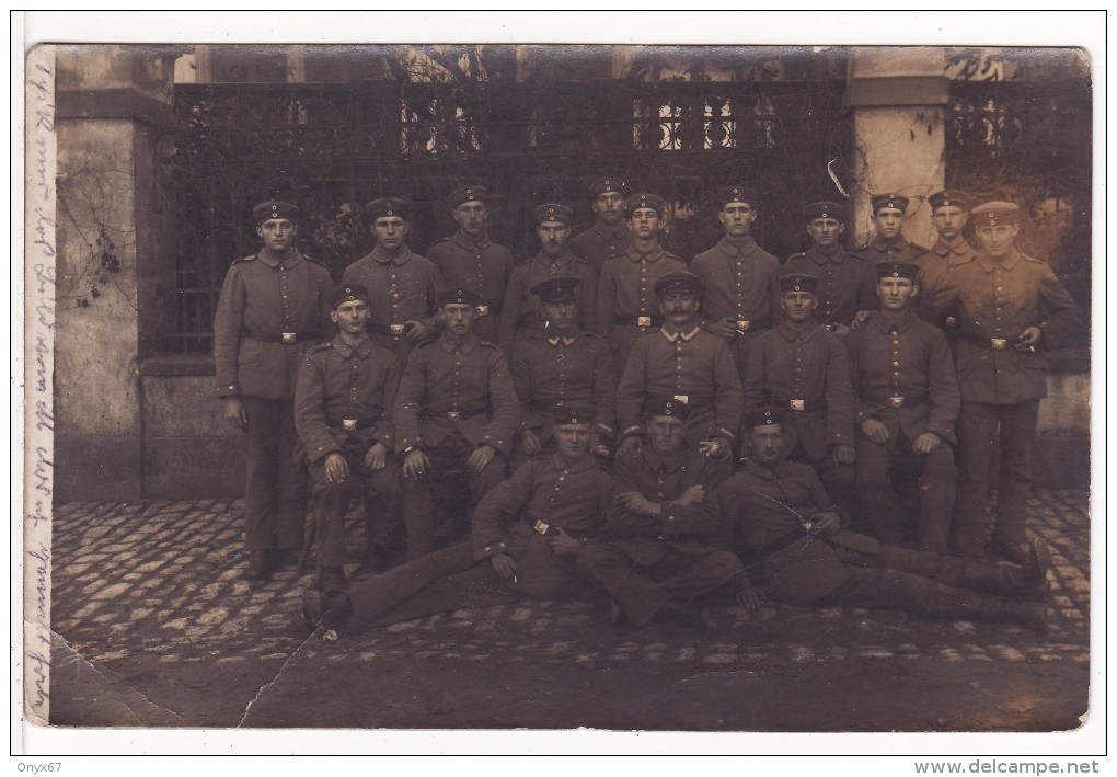 Carte  Photo Militaire Allemand TRIER-TREVE (Allemagne) Groupe Soldats-Soldaten-Brief-Stempel Pionier Bataillon 27 - Trier