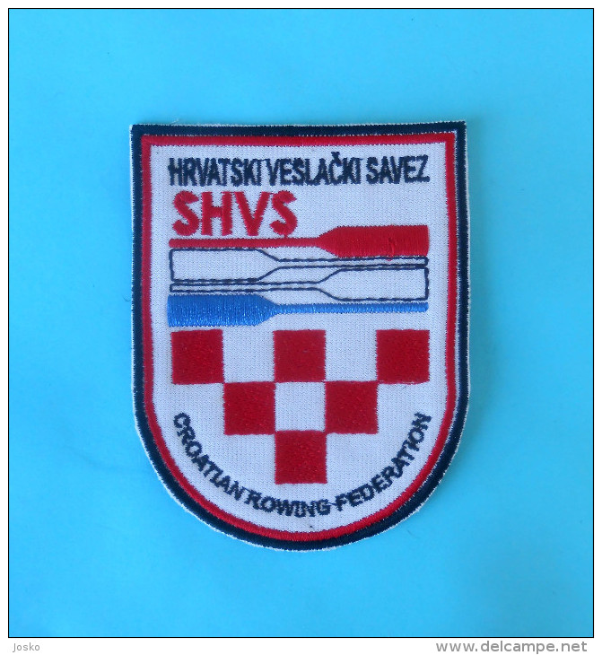 CROATIA ROWING FEDERATION Patch ( FISA ) * Croatie Aviron Ecusson Remo Rudern Rudersport Ruder Canottaggio Roeien - Apparel, Souvenirs & Other