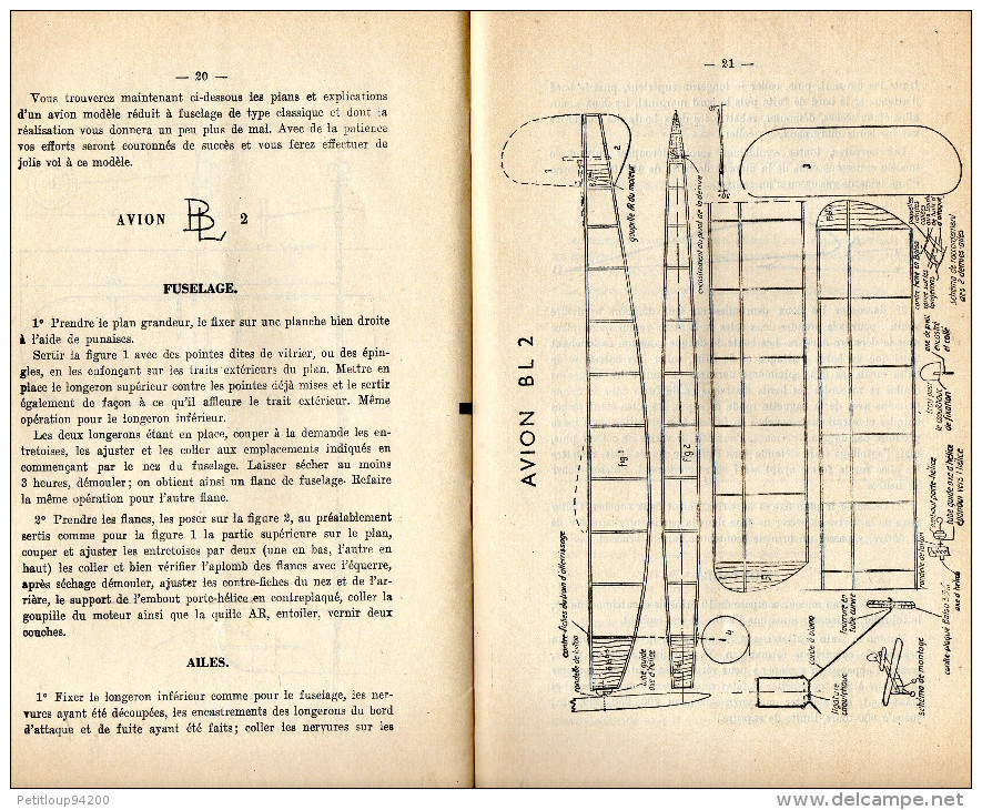 LIVRET AVIATION POPULAIRE L'A.B.C. Du Constructeur De MODELES REDUITS D'AVIONS Ministére De L'Air 1936 - AeroAirplanes