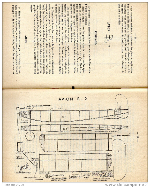 LIVRET AVIATION POPULAIRE L'A.B.C. Du Constructeur de MODELES REDUITS D'AVIONS Ministére de L'Air 1936